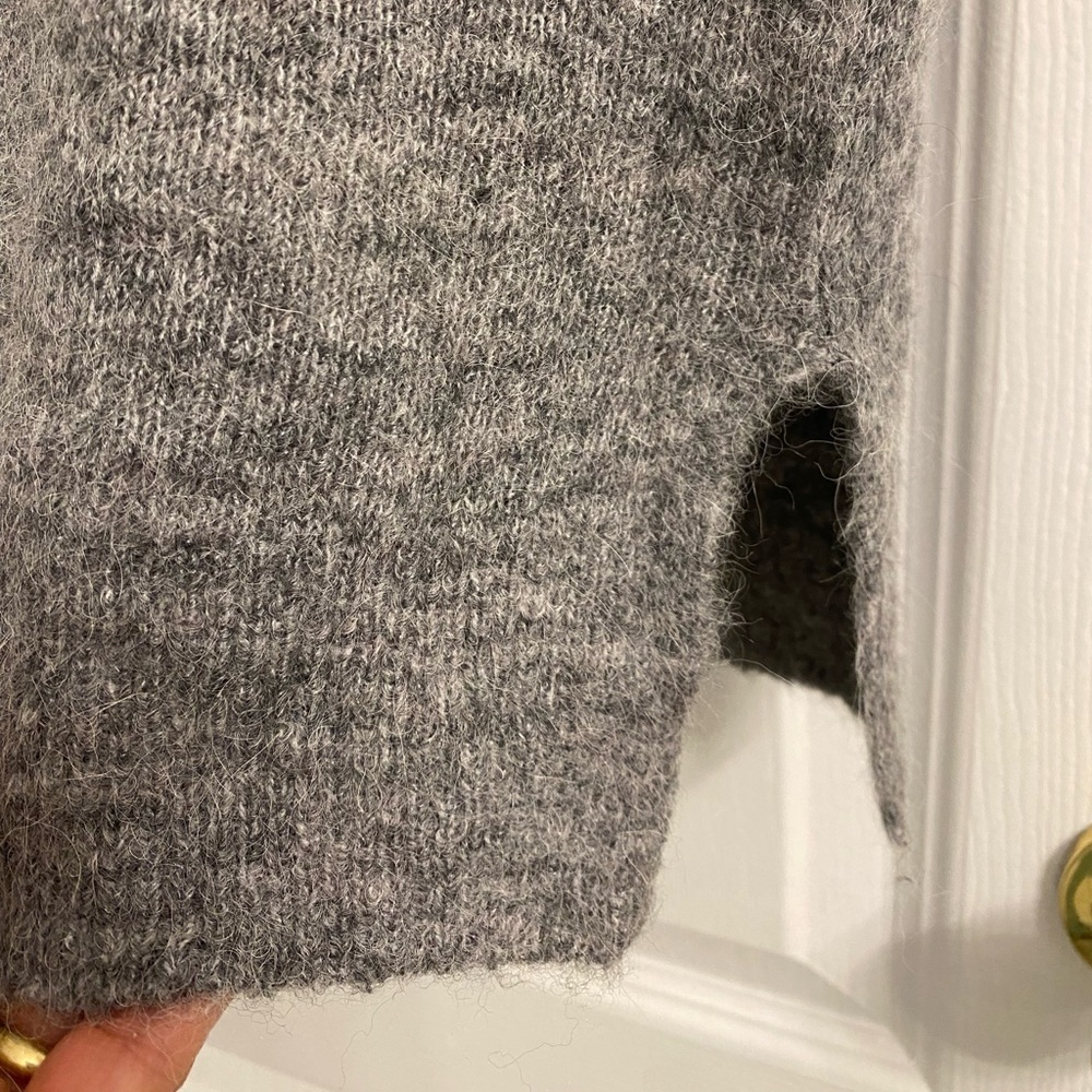 NWT MSCH Copenhagen Femme Alpaca Vest Grey Turtleneck Alpaca Wool Blend Size M/L - Picture 6 of 13